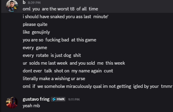 Moufafv's tweet photo. done with people thinking i will drop them to go play with blnkify or smh, hes 18 getting this mad over a video game im only tweeting this so every1 knows how in his head this guy is, feel greatfull i had the maturity to not tweet more, im not a bad guy i always try to be nice https://t.co/pXJn2uDUdB