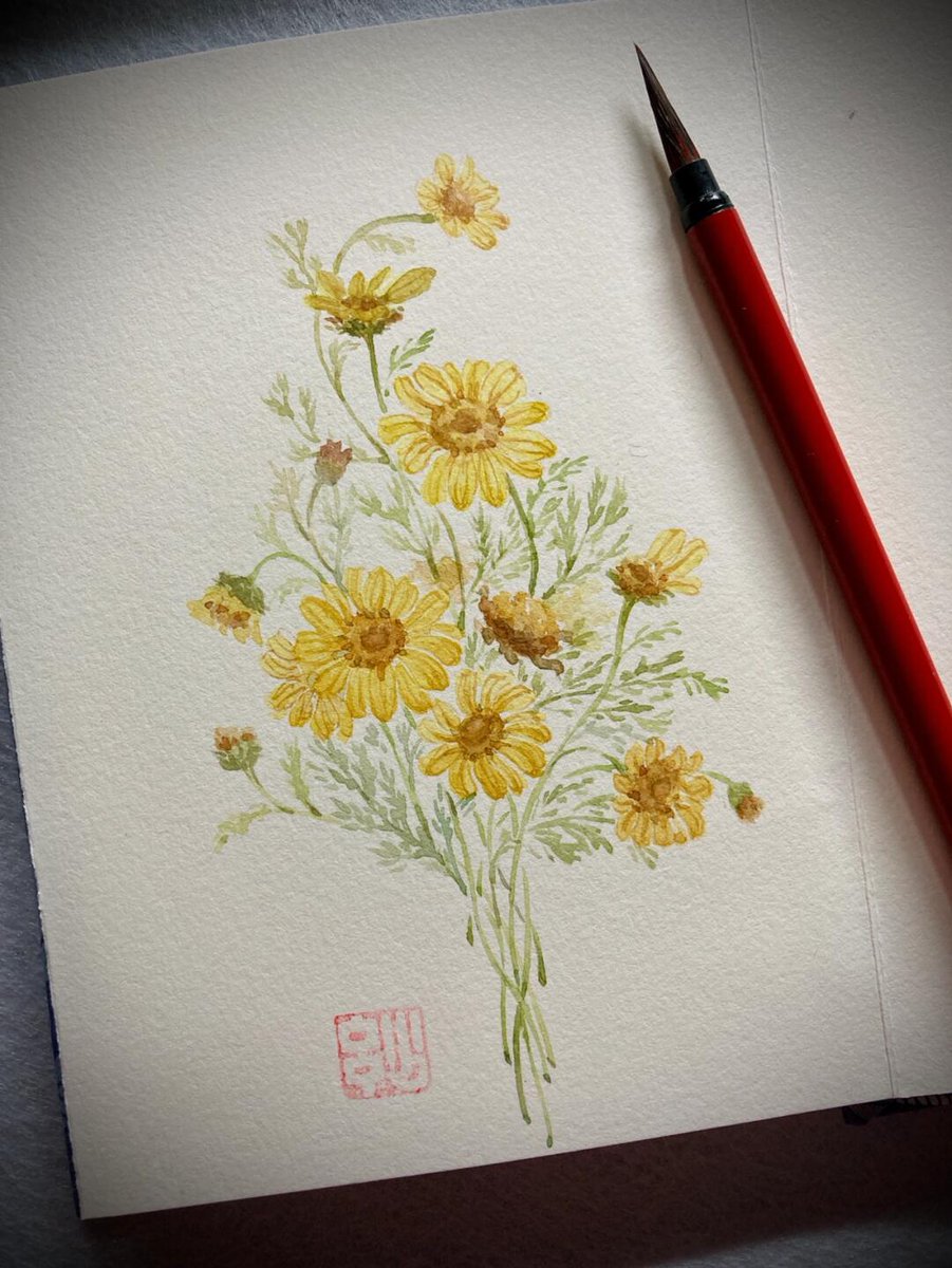 FufiTolasa's tweet photo. Growing a new hobby this week Try watercolor—no pressure, just messy fun u0026 tiny wins! https://t.co/vQQDiG2qRk