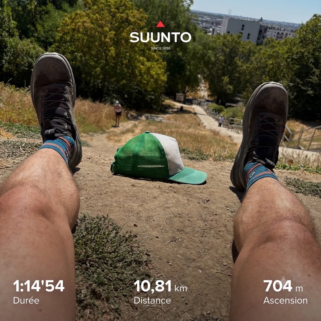 casquetteverte's tweet photo. [🏃🏻‍♂️ Mini doublette : 🛒🏃🏻‍♂️ Balade marnée à 2 ☀️ (et) 25 x Grande Faciale des Guilands ⬆️⬇️ • J - 20 : UTMB 🇫🇷🇮🇹🇨🇭] •

Ainsi passent mes heures
Au rythme entêtant des battements de mon cœur 🎵

• #CasquetteVerte #SlabGenesis2 #SuuntoRaceS #ParcDesGuilands #Montreuil https://t.co/lacBKQVgNd