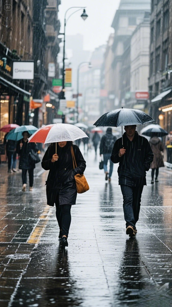 monovuelo's tweet photo. [Passing a lost tourist in the rain, a stranger shared their umbrella—small act, big warmth on a cold day.] https://t.co/xgeN3wTAZs