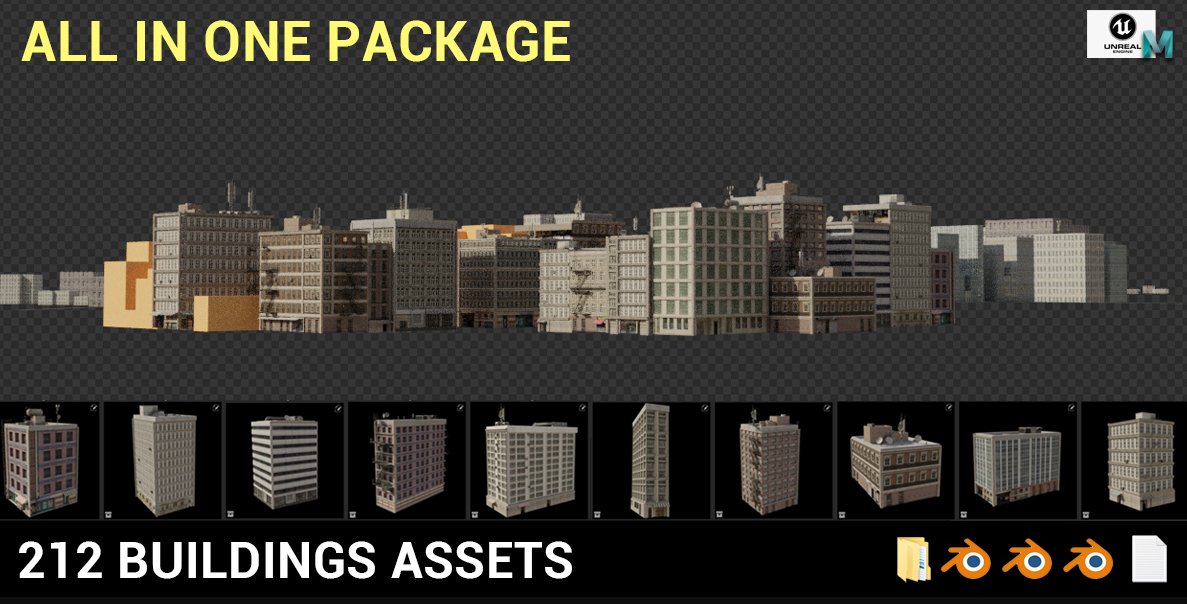 happy_modeling's tweet photo. 50種類の建物に162種類のダクトなどのアセットが含まれているローポリ都市アセットデータがセール価格で9.74ドルと激安価格で販売中です。  

https://t.co/I18b69GuKn 

実際に中身を確認しましたが中～遠景で使えて、アセットなのでBlender以外でMayaやUE5等他ソフトで使う事も出来ます。

 https://t.co/2sN9tcoQba

 #b3d #Blender3d