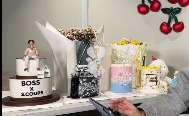 Hoshiistruck's tweet photo. the cakes from different brands vs the cake from his own company i would cry https://t.co/DKbx7gEdmd