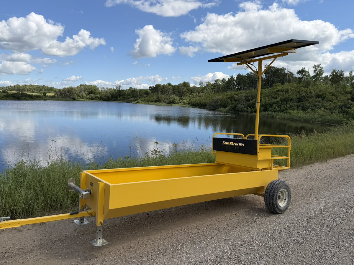 InfiniteGrazing's tweet photo. Another Sunstream Solar mobile trough being put into use. These troughs are simple yet incredibly well made, providing clean off site water for your livestock. https://t.co/re7w25UXJk