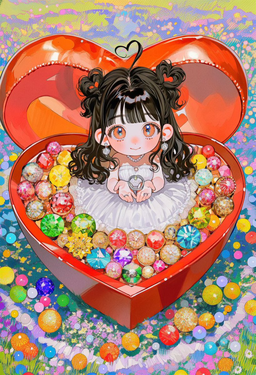 codus2255's tweet photo. [나랑 결혼할래?💍]
프롬 공유
4::chibi, chibi style, SD, chibi only, full body::,solo, sitting inside a giant heart-shaped jewelry box, surrounded by oversized jewels, holding up a huge 3::wedding ring::, offering, two-handed hold, looking at viewer, smile, white clothes,
heart-sh https://t.co/CScTEQuH7B