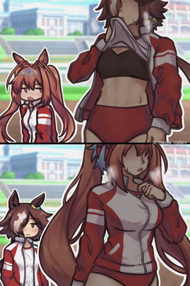 Maybe_Vallery's tweet photo. two gay honse
#vodka #daiwascarlet #umamusume https://t.co/RR0aj8vpq2
