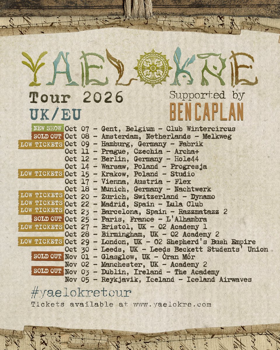 yaelokre's tweet photo. 📯 Watch the fence, tickets are running fast! Which show are you heading off to? #yaelokretour https://t.co/zeBi4Yr7oV