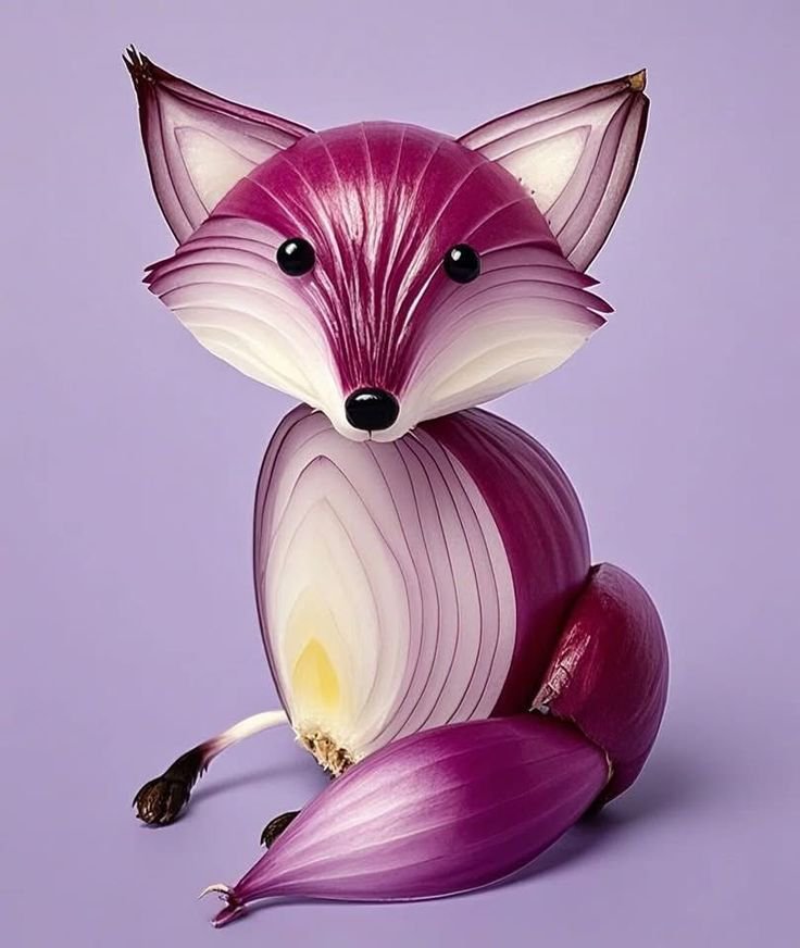 FeastMo15X's tweet photo. "Too cute to slice, too fresh to miss! 🧅🦊✨"
​"Salad making turned into pure art! 🧅🎨"
​"When your salad decides to get creative! 🧅💜"
​"Layered perfection! Red onion creativity at its best. 🧅👌" https://t.co/7W5EbA3v2O