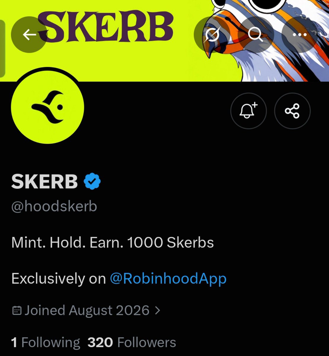 Medo2885's tweet photo. 🚨 EARLY ALPHA — SKERB 🚨
Something interesting is brewing 👀
SKERB is building a collection of 1,000 Skerbs, with the project launching exclusively on @RobinhoodApp.
Early stage, low follower count, and definitely one to keep on the radar. 🧠🔥
👉 Follow the developer: @hoodskerb
👉 Stay early. Do your own research. DYOR.
#NFT #Alpha #Web3 #SKERB