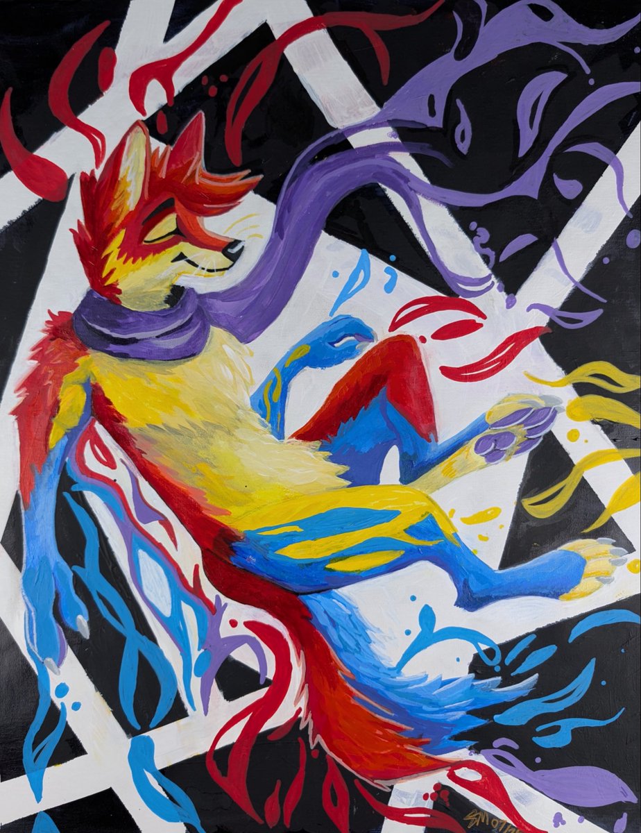 JadSMor's tweet photo. This was my submission for an art show at AWU 2026.

First time I’ve worked with acrylics in years. https://t.co/PoQIKOY1E5