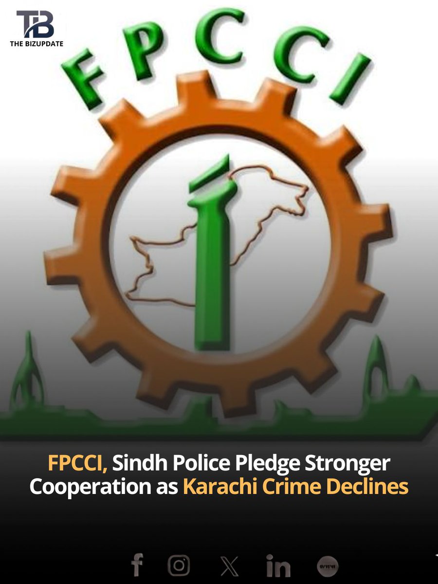 thebizupdate's tweet photo. FPCCI and Sindh Police have pledged stronger cooperation to improve security for Karachi’s business community
Read More: https://t.co/LP0o8aztHv
#FPCCI #SindhPolice #Karachi #BusinessCommunity #Security #CrimeReduction #BusinessSecurity #TheBizUpdate https://t.co/GaasOz9gLC