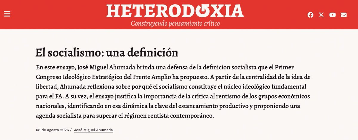 jmahumadaf's tweet photo. Diversas discusiones han emergido luego de que el @elfrente_amplio se declarase como Socialista.

Aquí dejo un ensayo donde defiendo nuestra adscripción al tronco histórico del socialismo chileno y planteo la vigencia de dicho proyecto para el presente:

https://t.co/yEGNluOnLQ https://t.co/Ob3Kw610ko