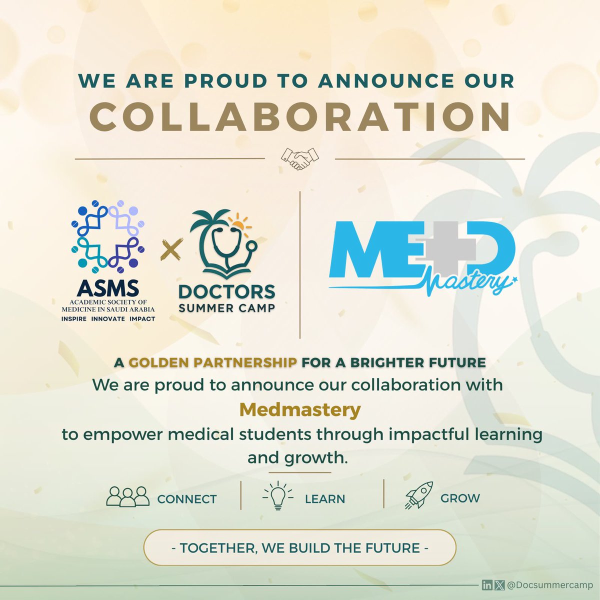 docsummercamp's tweet photo. 08/08 
في تاريخٍ مميز كهذا يسعدنا أن نعلن عن واحدة من أبرز شراكات Doctors Summer Camp.

نفخر في Doctors Summer Camp، وبالتعاون مع ASMS، أن نفتح لكم اليوم فرصة استثنائية تجمع ثلاثة من أبرز الأسماء عالميًا في التعليم الطبي:

UWorld × Sketchy × Medmastery 🔥

ثلاث منصات فرصة واحدة
والآن أصبحت بين أيديكم 

🚨 التسجيل مفتوح الآن:
https://t.co/nIatNRcBTN

08/08… اخترنا أن نصنع فيه خطوة جديدة، تليق بطموح طلاب الطب. 🤍
