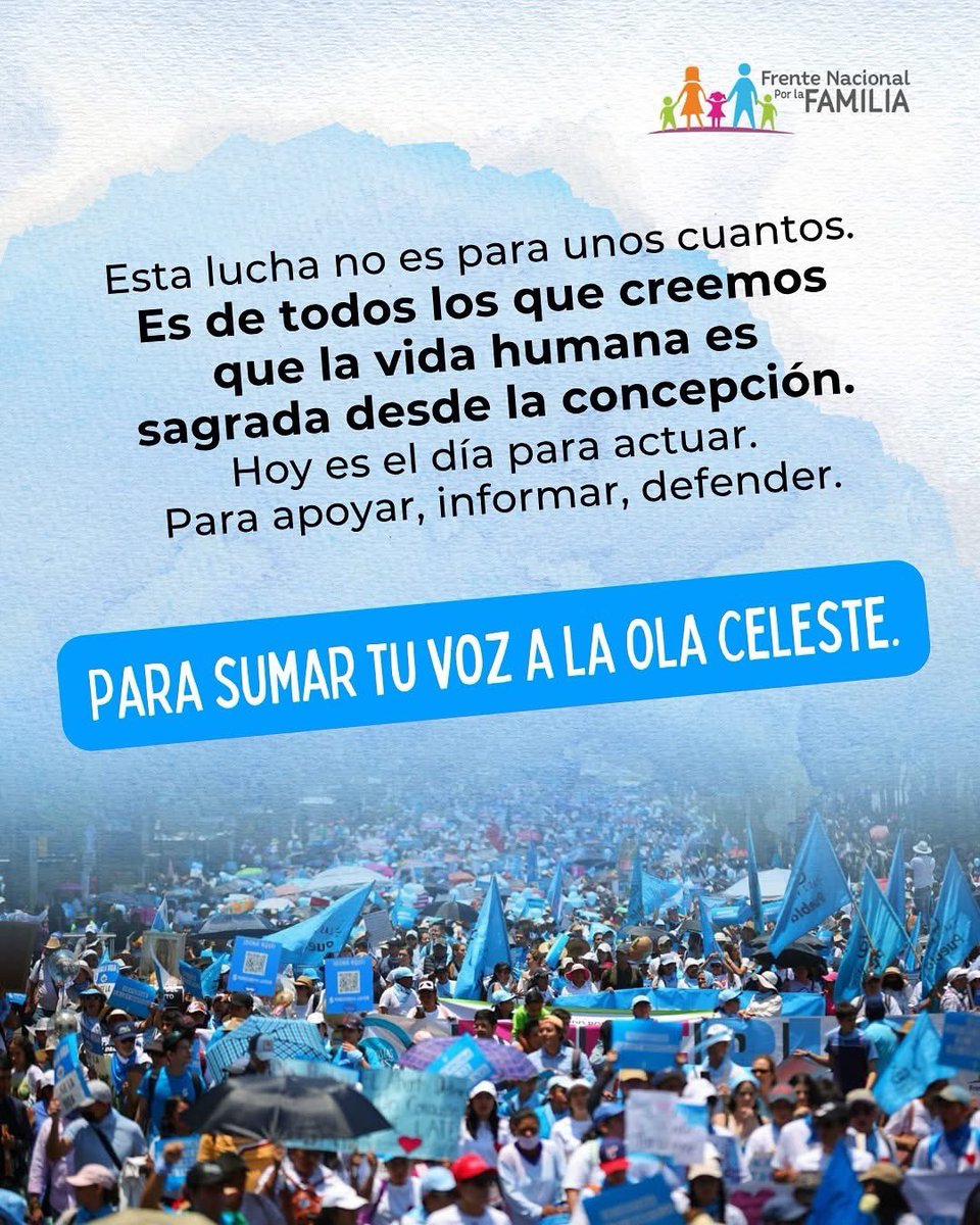 FNxFamilia's tweet photo. 💙 En el Día de Acción por las 2 Vidas, alzamos la voz por quienes más necesitan ser protegidos: mamá y su hijo por nacer. 

La batalla por la vida sigue. Y la vamos a dar con amor, con verdad y sin miedo. 💙

#DíaDeAcciónPorLas2Vidas #2Vidas #SíALaVida https://t.co/lId9skES6o