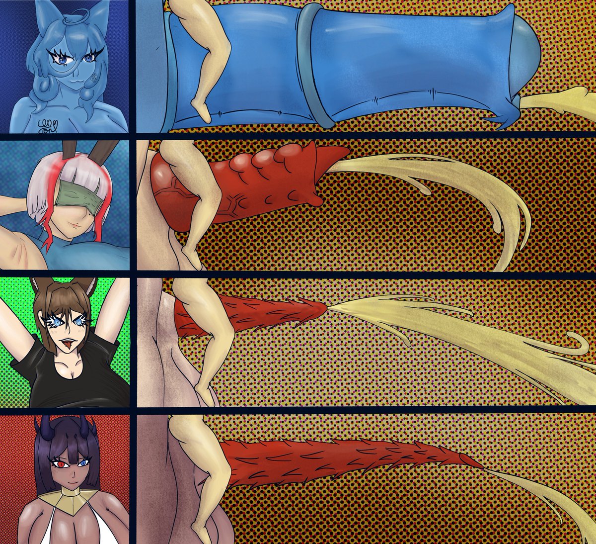 confusedcatgrl's tweet photo. Four of my OCs if they had pensises! Lots of sizes and shapes, but here we have a few of em!
#art #futanari #slimegirl https://t.co/2wX9aHVskK