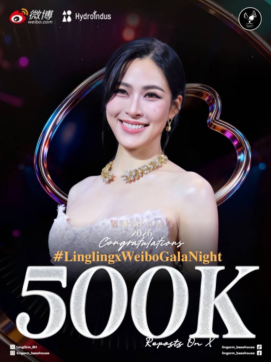 LingOrm_BH's tweet photo. 𝐂𝐨𝐧𝐠𝐫𝐚𝐭𝐮𝐥𝐚𝐭𝐢𝐨𝐧𝐬 𝐅𝐨𝐫 𝟓𝟎𝟎𝐊 𝐑𝐞𝐩𝐨𝐬𝐭𝐬 𝐎𝐧 𝐗 🎉🎉🎉

500,000 รีโพสต์แล้วค่าาา ความสวยของพี่หลิงในค่ำคืนนี้คือเกินต้านมากกก ทั้งสวย ทั้งสง่างาม เปล่งประกายสมกับค่ำคืนสุดพิเศษจริง ๆ ขอให้พี่หลิงส่องประกายไปไกลขึ้นเรื่อย ๆ นะคะ พวกเราจะคอยสนับสนุนในทุก ๆ ก้าวเลยค่ะ 💜 💎✨️ 

#LinglingxWeiboGalaNight
#WeiboCulturalCommunicationNight 
#หลิงหลิงคอง #LinglingKwong