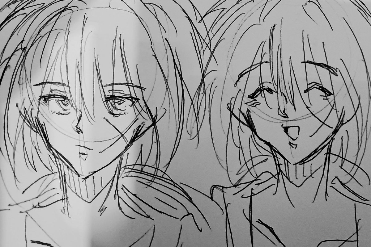 _Spleeeen's tweet photo. 落書きです🖊手癖で描くと幼くなってしまう… https://t.co/qKMmAF5DMH