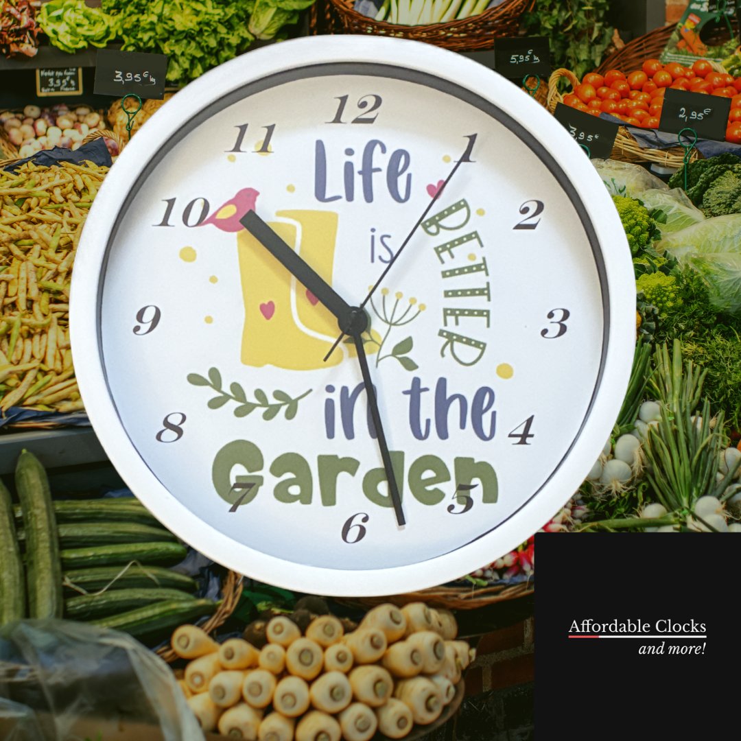 affordableclock's tweet photo. Time to celebrate your love for gardening!

Saturdays are for gardening and harvest! 🌱 Know a gardener who treasures their time in the garden? This clock is the perfect gift to remind them of their happy place. Order now: https://t.co/Jub5Zu3COT

#GardeningLife #HarvestTime https://t.co/Y5A2W6D8oH
