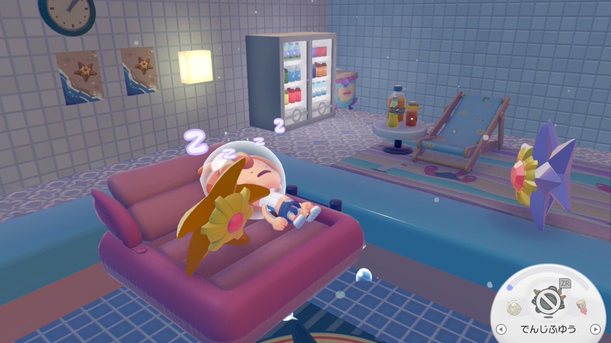 gokurinface's tweet photo. #ぽこあポケモン　
ブクブク海底マップ広過ぎてどこから手をつけたらいいか分からない…。とりあえずハナダジム掘り起こして修復🐟　
ジムの天井ガラス張りにしたら明るくなるし波模様が見えるのいいな🌊

ついこの間までカスミが住んでた感満載で切なくなるここ🥲 https://t.co/zykVFZolWQ