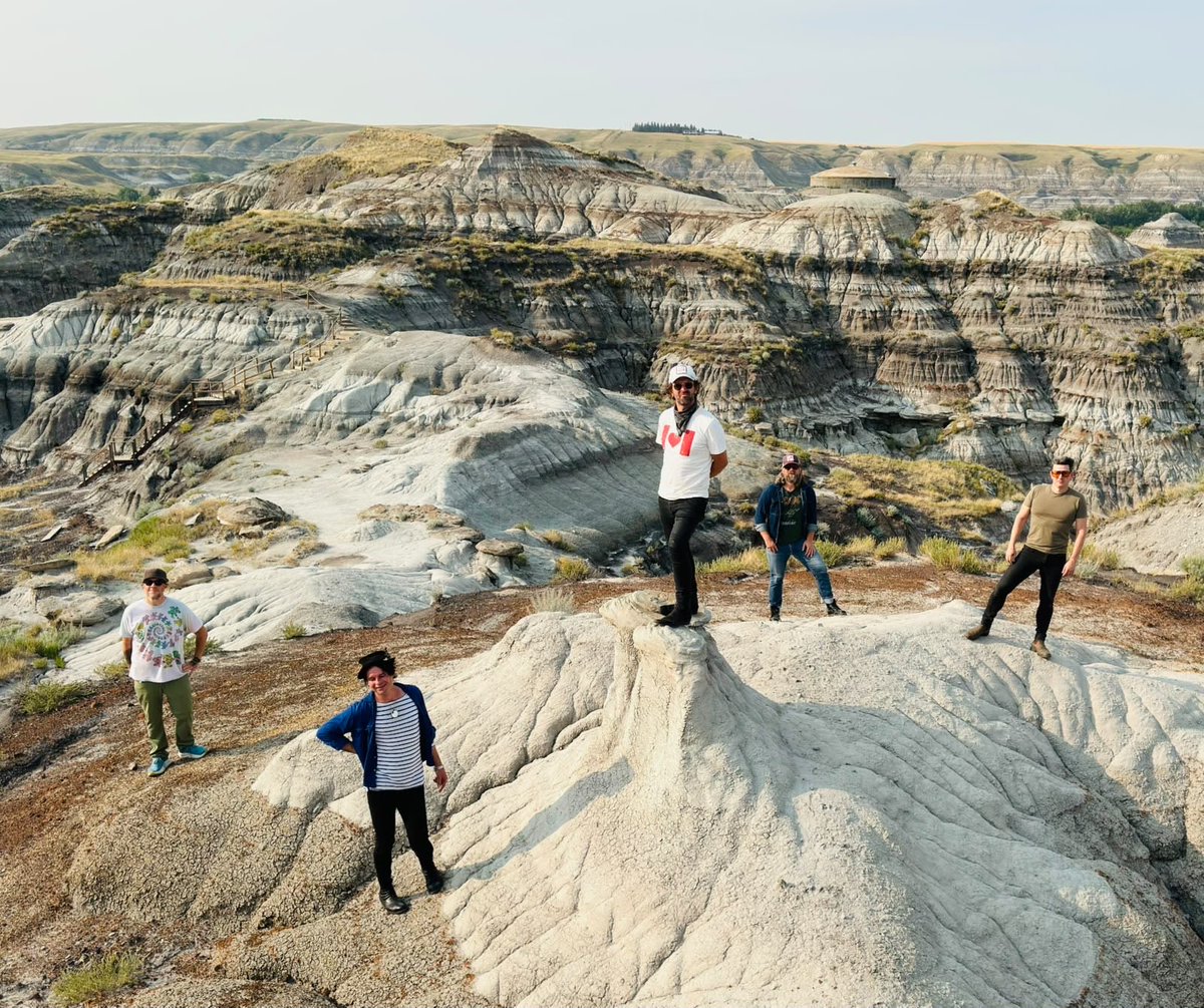 thetrews's tweet photo. We had a great time at the Badlands Amphitheater in Drumheller, AB yesterday. The environment was too beautiful to not at least attempt a photo shoot :). Was also great to share the bill with our pals in @5440 again https://t.co/0zQKS4MJMx