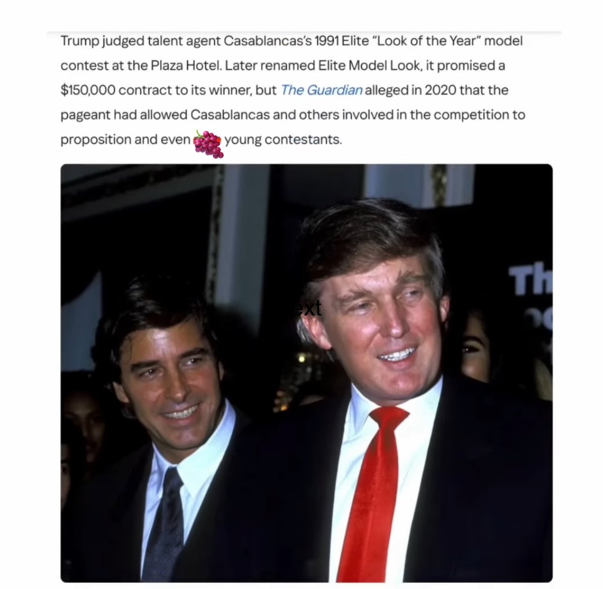 RMcA45's tweet photo. @JamieBonkiewicz That’s because his pedo bestie Donald Trump is a pedophile. By the way, this article below when talking about teens that means 14 to 19. That was the age the “Look of the Year” model agent John Casablancas trumps pedophile buddy wanted. https://t.co/GBqiRmh4wz