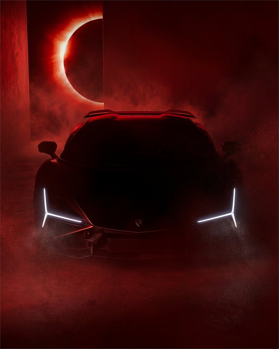 Lamborghini's tweet photo. The eclipse is just the opening act.
Meet the new SV on 14 August.

#Lamborghini https://t.co/Y0sF78uzfQ