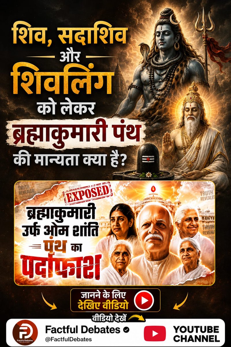 school48994631's tweet photo. #ब्रह्माकुमारीपंथ_का_पर्दाफाश

Om Shanti Panth Exposed
⤵️
https://t.co/FUC80MR2Vfशिव, सदाशिव - और शिवलिंग को लेकर ब्रह्माकुमारी पंथ की मान्यता क्या है?

=

TRUTH REVEALED

EXPOSED

ब्रह्माकुमारी उर्फ ओम शांति = पंथ का पर्दाफाश

TRUTH REVEALED

TRUTH REVEALI

जानने के लिए देखिए https://t.co/2DOapYvhrN