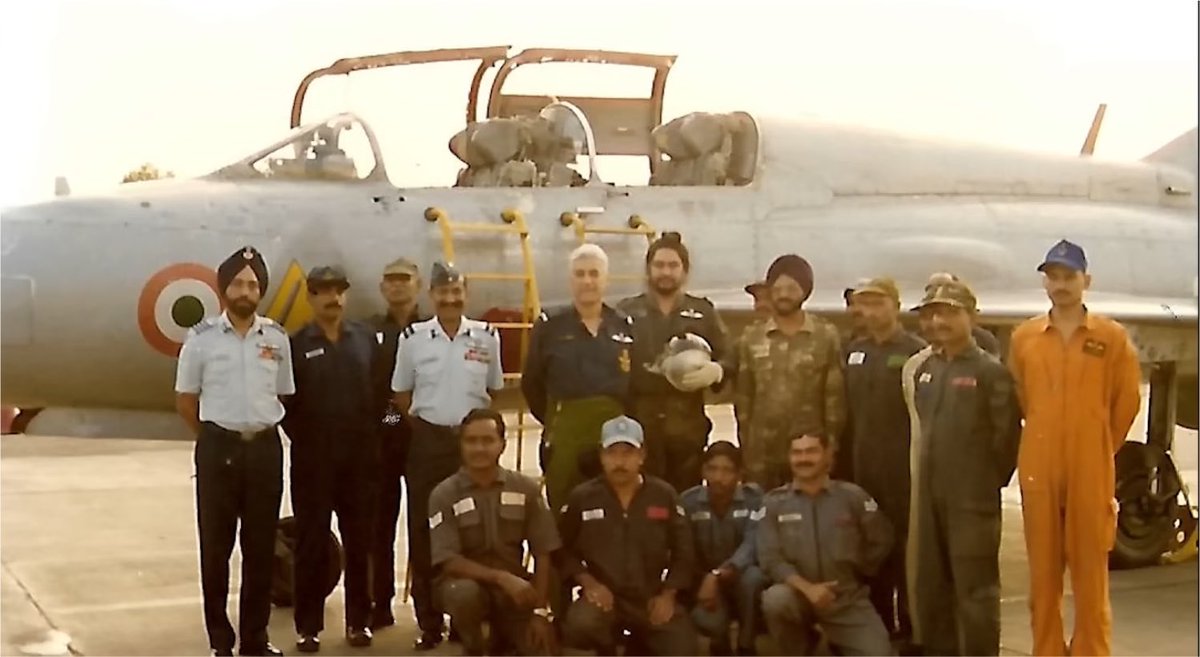 braddy_Codie05's tweet photo. No.17 Squadron ‘Golden Arrows’ went into the Kargil War with the most Obsolete Aircraft the Mig-21 Type-96 led by their Gallant Commanding Officer a Ex-RIMCOLIAN Wing Commander BS Dhanoa (Later Air Chief Marshal) and came out Victorious as the most Decorated Squadron. Their Flight Commander Squadron Leader Ajay Ahuja was Killed after his Mig-21 was Shot down by Shoulder fired MANPAD, he was later taken as Hostage and Shot dead by Northern Light Infantry troops of Pakistan Army. The Squadron was Inducted as Fighter Recce Squadron to Conduct Reconnaissance Missions but when IAF changed to Medium Altitude Level Release Attack  the Commanding officer of the Squadron then Wing Commander BS Dhanoa (Later Air Chief Marshal) volunteered for the Role and in record time he changed the Configuration of the Jets and Also Conducted Training in Tosha Maidaan Range for Bombing role to Carry out Ground Attacks and the Role of the Squadron was changed from Fighter Recce Missions to Night Low Flying Strike missions and Low Valley Flying Bombing missions these missions were very tough to Fly. The Profile of these Night Low Flying Strike missions were such that the pilots required immense Valley Flying Skills during Night and had to fly just 1 Km Above the Terrain Level during Night Time conducting Bombings. One such Pilot in No.17 Squadron was Flt Lt Rajpal Singh Dhaliwal who Flew 4 Night Low Flying Strike Bombing missions with no Prior Experience and Having no Prior Qualification. Unfortunately Flt Lt Rajpal Singh Dhaliwal (Later Wing Commander) was also Killed in a Crash.