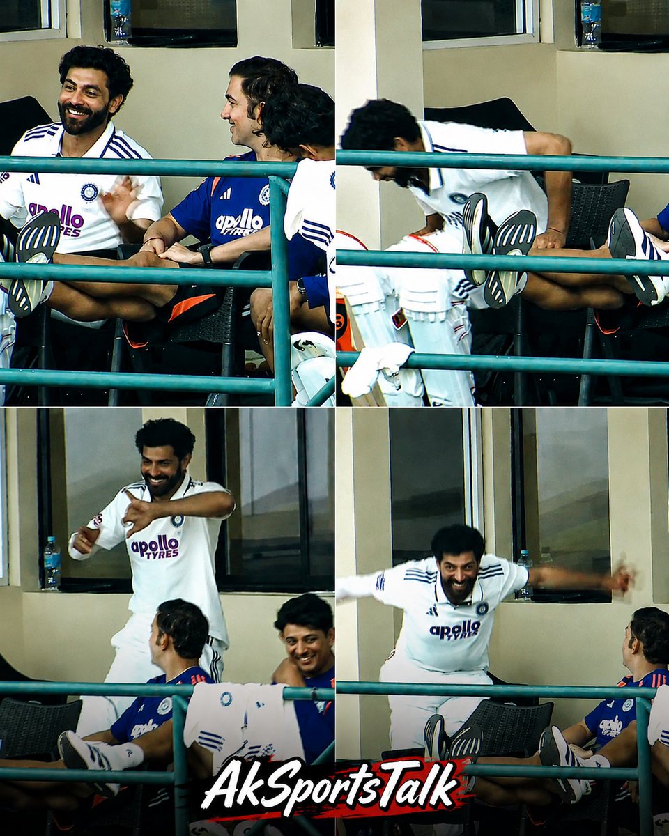 ashuboy01's tweet photo. Ravindra Jadeja and Gautam Gambhir in a fun mode...😄🇮🇳

#SLXIvIND #Tests #Colombo #AkSportsTalk https://t.co/izNgff6C8n