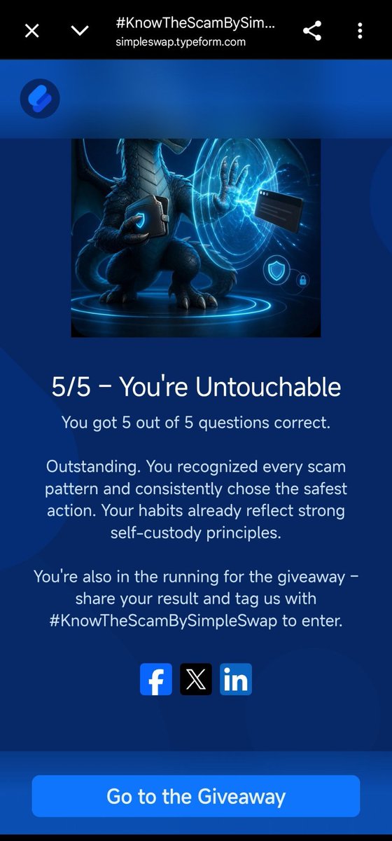 itzdamwen's tweet photo. @SimpleSwap_io Untouchable 

- Fake Wallet Apps/ Seed-phrase Phishing

- Fake Giveaway / Airdrop Link 

- Scam token airdrops and asking for Unlimited Token Approval when trying to swap

#KnowTheScamBySimpleSwap  @SimpleSwap_io https://t.co/aMQwJULTZj