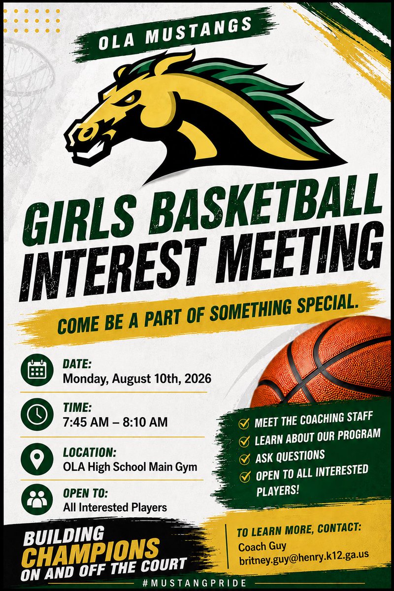 OlaGirlsBB's tweet photo. Want to be a part of something 𝙨𝙥𝙚𝙘𝙞𝙖𝙡?

Meet us in the gym Monday at 7:45am

Open to 𝑨𝑳𝑳 girls interested in playing this year 🏀🔥 https://t.co/CA1A4LqW04