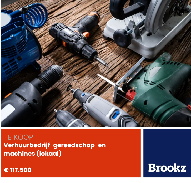Brookz_NL's tweet photo. Nieuw aangeboden op Brookz: Verhuurbedrijf gereedschap en machines (Omzet € 117.500, regio Zuid-Nederland)

Het bedrijf is een lokaal verhuurbedrijf dat al circa 40 jaar actief is en zich richt op de verhuur van diverse middelen voor klus-, bouw- en transport toepassingen.

De organisatie verhuurt onder andere:
gereedschappen en machines;
klimaatsystemen;
transportmiddelen.

Lees hier meer: https://t.co/AKrrqUHmao