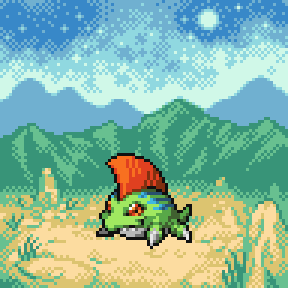 Hidewomi's tweet photo. アグモンとベタモン
デジモンでドット絵描くなら
とりあえずでこの２体にしちゃいますわな https://t.co/yO64QbSqZS