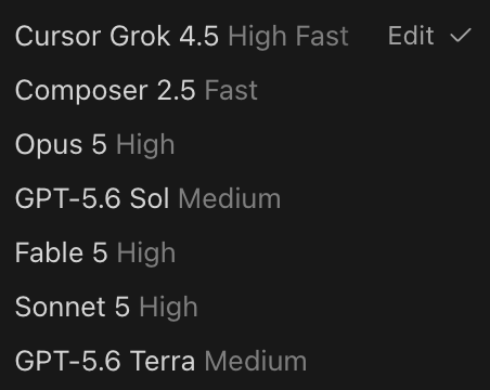 wendy7756's tweet photo. Based on my experience building products with these models, Grok 4.5 produces high-quality code for basic tasks. 

I would recommend using GPT-5.6 or Opus 5 for the planning phase, and then delegating the execution to Composer 2.5 and Grok 4.5. This workflow could save a substantial number of tokens.