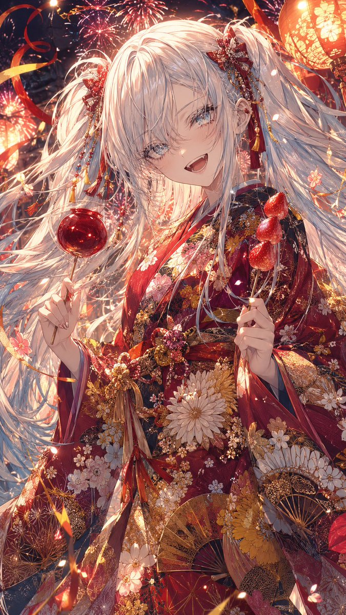Vsd2Nt's tweet photo. @p_en_pen 和：着物、夏祭り、りんごあめ https://t.co/bt6ey5w0zZ