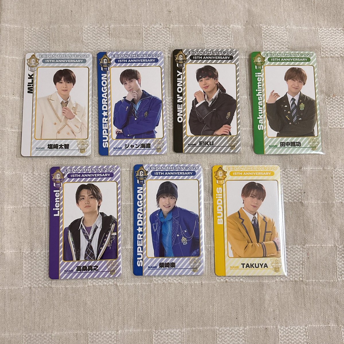 sann_ebi's tweet photo. EBiDAN THE LIVE 2026エビライ 両面トレカ 交換

【求】
A:タクヤ
B:大倉空人
D:ハル

【譲】
A:塩﨑大智（返事待ち） ジャン海渡 EIKU
B:田中雅功 柴崎楽 高桑真之
D:TAKUYA

※塩﨑はタクヤのみ

⚠️郵送❌

8/16なんば または別日大阪手渡し（梅田など）でのお取引希望です。 https://t.co/KlDlTYx7hA