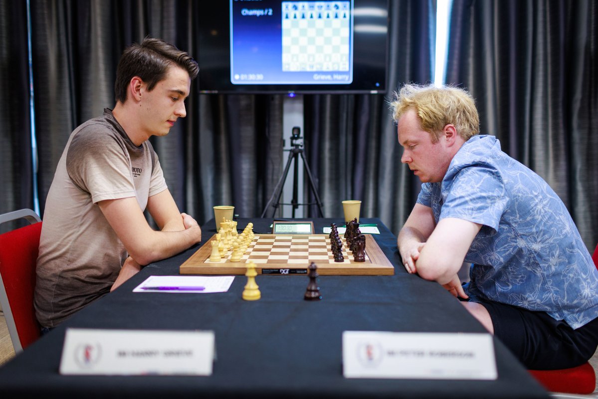 ecfchess's tweet photo. 🔴 The penultimate round is LIVE!

🔥 Shreyas Royal vs Michael Adams

With the title race so finely balanced, today's results could decide who goes into tomorrow with a chance of becoming 2026 British Champion.

🎙️ Follow the live commentary:
https://t.co/WJQnSSN0Cy
#BritishChess https://t.co/txECkaHPwp