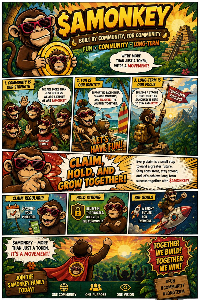 datukkalampayan's tweet photo. $AMONKEY โ One Community, One Purpose, One Vision. ๐๐
Have fun, stay together, and build for the long term! ๐
#AMONKEY
@ALAWMONKEY https://t.co/MhhbAGxLrw