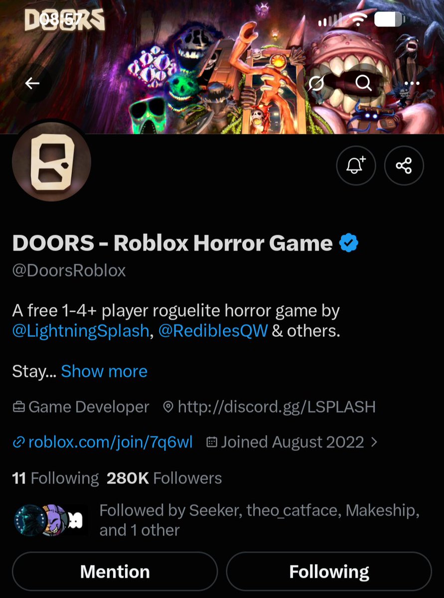 Beezartz's tweet photo. @DoorsRoblox @Makeship me and my bestie love Doors 🙏🙏 (he more than me, so it'd be a gift) https://t.co/8kK6GK3nyv