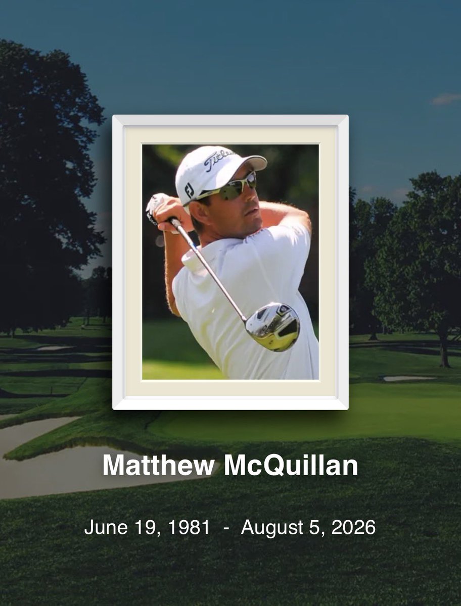 Flagstick's tweet photo. Former PGA Tour Member Matt McQuillan Passes Away at Age 45

https://t.co/8ICqcsaIay https://t.co/9hL7sC2z6j