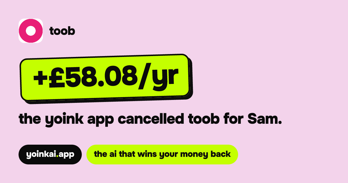 getyoinkapp's tweet photo. pov: how yoink got a £58 refund from @toobbroadband on autopilot with ai https://t.co/VplsunO3jD