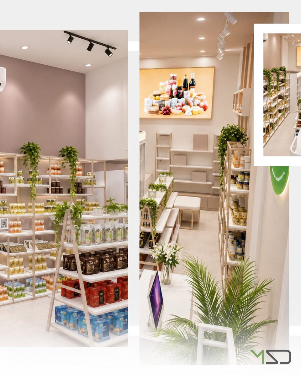 DesignMindscape's tweet photo. Soft curves, layered shelving, warm lighting and a calming palette create an inviting retail experience at Monkis, designed for effortless movement and thoughtful displays. Planning a retail space? Let’s create it together.

#MindscapeDesign #RetailInterior #Monkis https://t.co/BE8Ll1ACKU