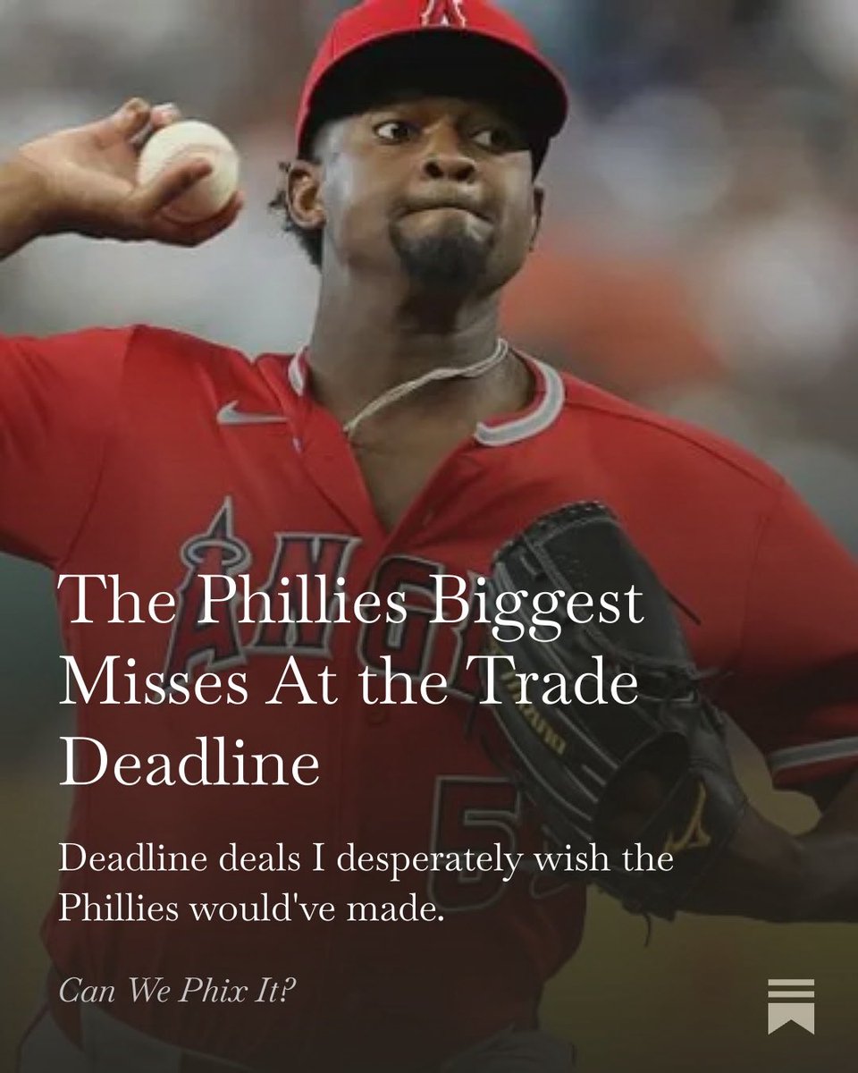 AlexCarrMLB's tweet photo. Don’t let Luis Arraez distract you from what was, ultimately, a negligent trade deadline.

The Phillies needed a starting pitcher, they needed a righty hitter, and they desperately needed to upgrade from Alec Bohm. The biggest deals they missed out on:👇

https://t.co/gh6kiNZs5H https://t.co/TjLcKjIy61