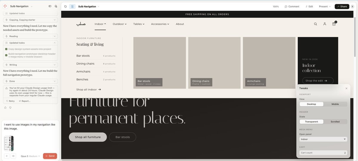 StevenAnglinn's tweet photo. A beautiful new product page can still be losing you the exact same sales as the old one.

I've found that on every one of the 30+ Shopify product pages I've designed this way.

I skip the beauty contest and design straight from the leak, not from a moodboard.

Here's the process:

1/ Feed Claude your brand: colors, type, spacing, voice
2/ Connect it to your GitHub repo so it reads your real theme
3/ Upload screenshots of the exact page that's leaking, not just "the store"
4/ Ask for the fix, not a redesign. Claude writes the full HTML and CSS
5/ Your developer turns that into Shopify code

The screenshots of where people drop off are the brief.

A moodboard never diagnosed anything.

A prettier page that doesn't fix the leak is just a more expensive version of the same problem.

Every week you spend making it prettier is a week you didn't spend finding out why it's leaking.