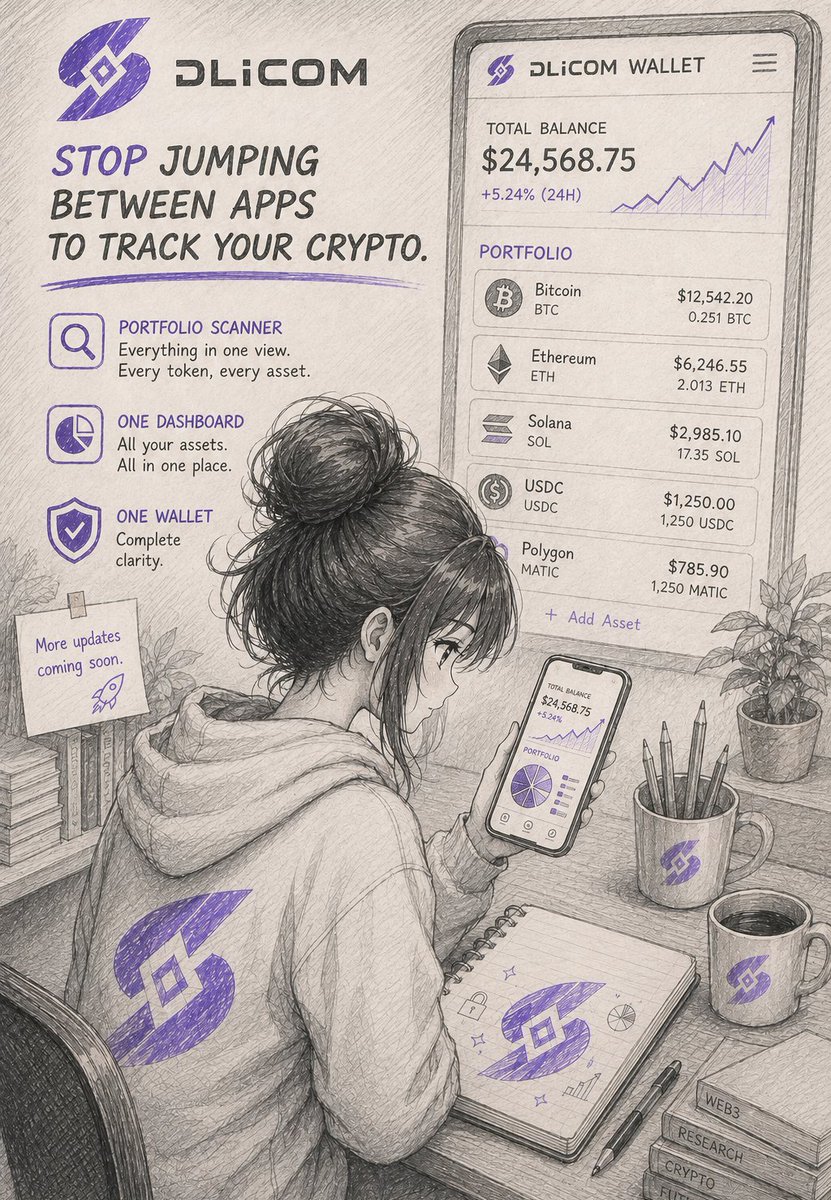 ninaAnna009's tweet photo. Stop jumping between apps to track your crypto. ๐ตโ๐ซ
With the built-in Portfolio Scanner in the Dlicom Wallet, you get everything in one view - every token, every asset, all in one dashboard.๐ผ
One wallet. Complete clarity. ๐
More updates coming soon. Stay tuned. ๐
#Dlicom https://t.co/HXo4laHrdJ