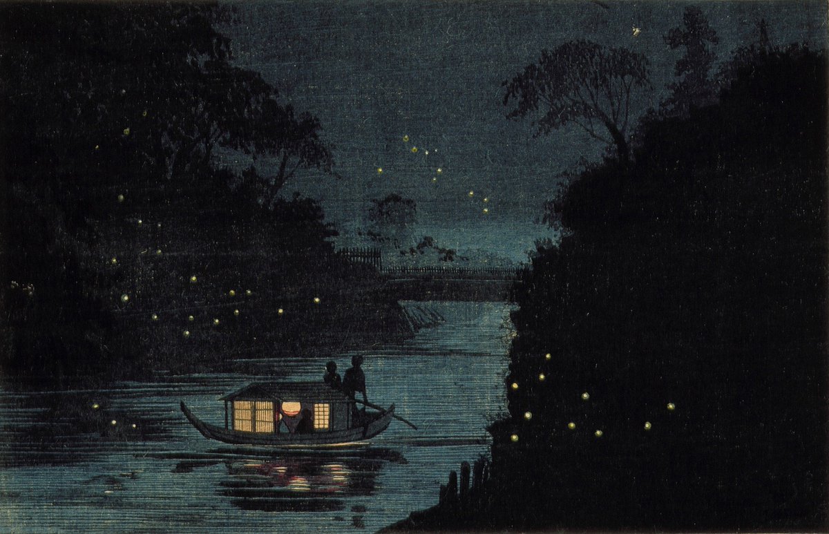 marysia_cc's tweet photo. Kobayashi Kiyochika
Fireflies at Ochanomizu https://t.co/boeLiIadv3