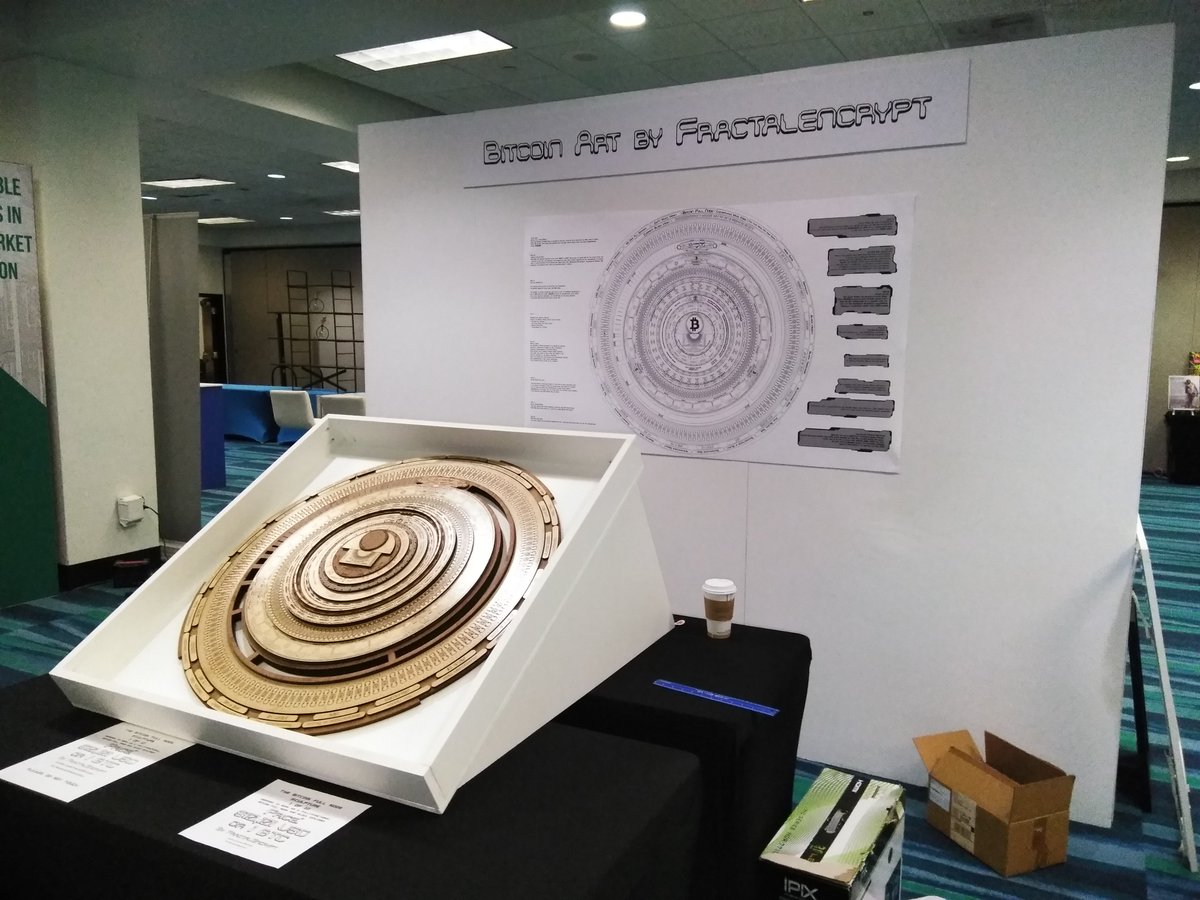 FractalEncrypt's tweet photo. On top of everything else going on in bitcoin this week I just got some devastating personal news. It seems the collector of my first major bitcoin work, the Bitcoin Full Node Sculpture 1 of 10 - was murdered last night.

Found naked on the ground in a black bag 30 floors below his apartment window - doors all open and completely ransacked.

Got a message from a friend this morning, and scoured the news - not only is it true, but worse than I could imagine. Most of it is in Spanish since this happened in Colombia.

I met him right here by this table in 2020 and he asked "You're selling this?" 
"yes"
"How much?"
"One bitcoin"
"One Bitcoin? I'll take it"
And that was that.

RIP Harry!!!!