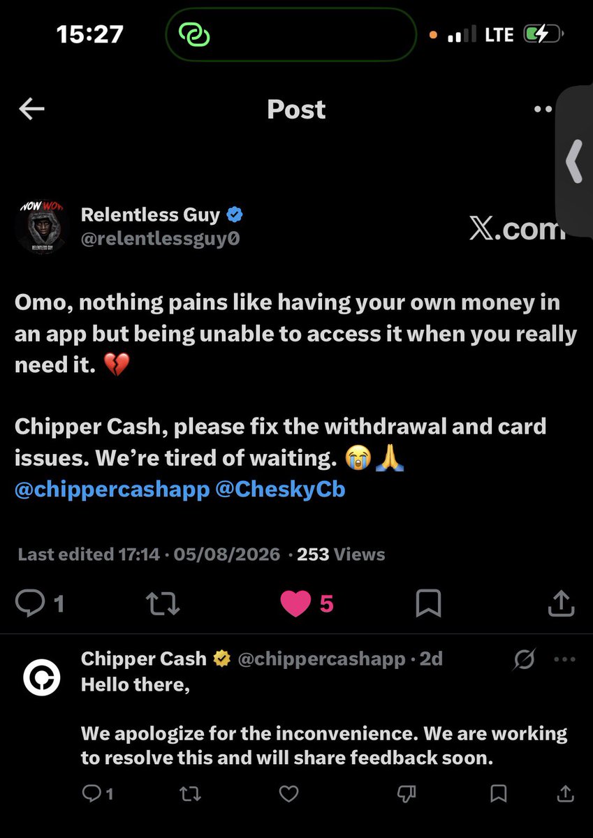 relentlessguy0's tweet photo. @chippercashapp am not happy at all! Release my fuckin money. 🤬 https://t.co/UHq0F0Zyk1
