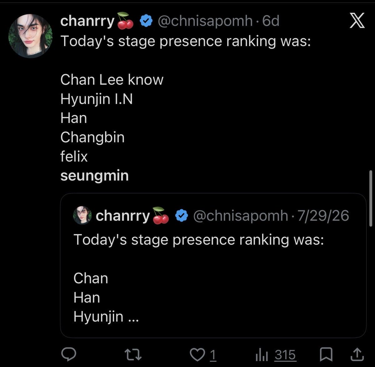 Protection4KSM's tweet photo. a quick search through their page will show you just how “ot8” they really are. 

If you all actually cared about the members the way you say you do you’d be more careful with who you’re interacting with and giving hit tweets to. https://t.co/3TZAst68IN