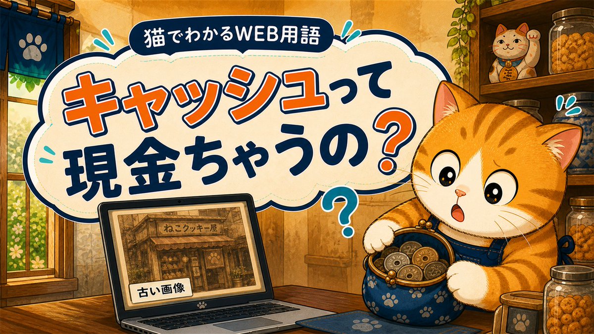 webo_t's tweet photo. キャッシュって現金のことちゃうの？🐱💰

WEBのキャッシュは、画像やページの一部を一時保存し、次の表示を速くする仕組み。

便利ですが、更新後も古い画像が表示される原因になることがあります。

まず再読み込み。それでも古ければ、内容を確認してキャッシュ削除を検討します。 https://t.co/N81fv38SVA