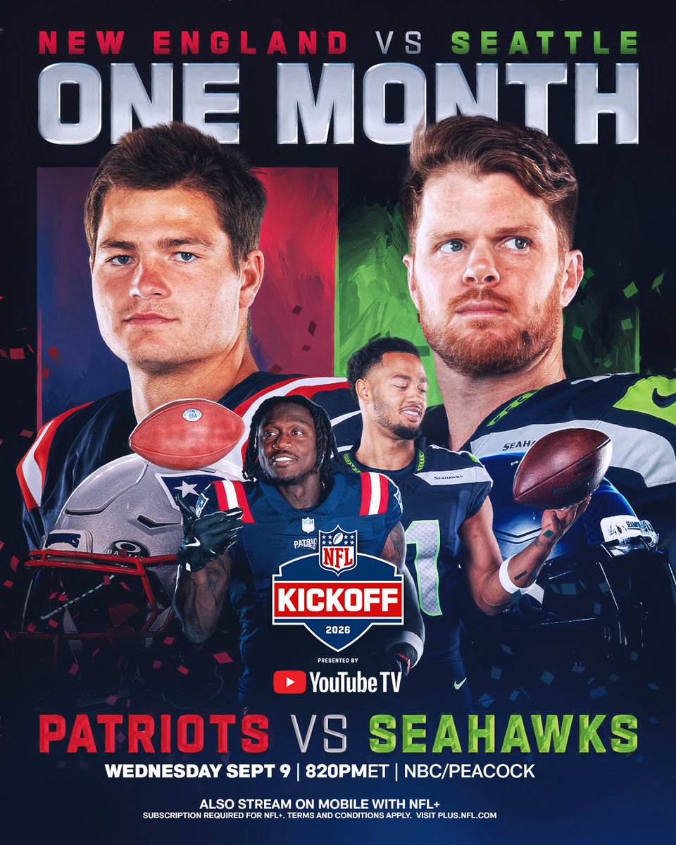 NFL's tweet photo. One month out. It's only a matter of time now 😉 https://t.co/xIQluWHFK8